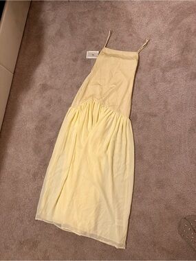 Peppermayo Pale Yellow Spaghetti Strap Maxi Dress